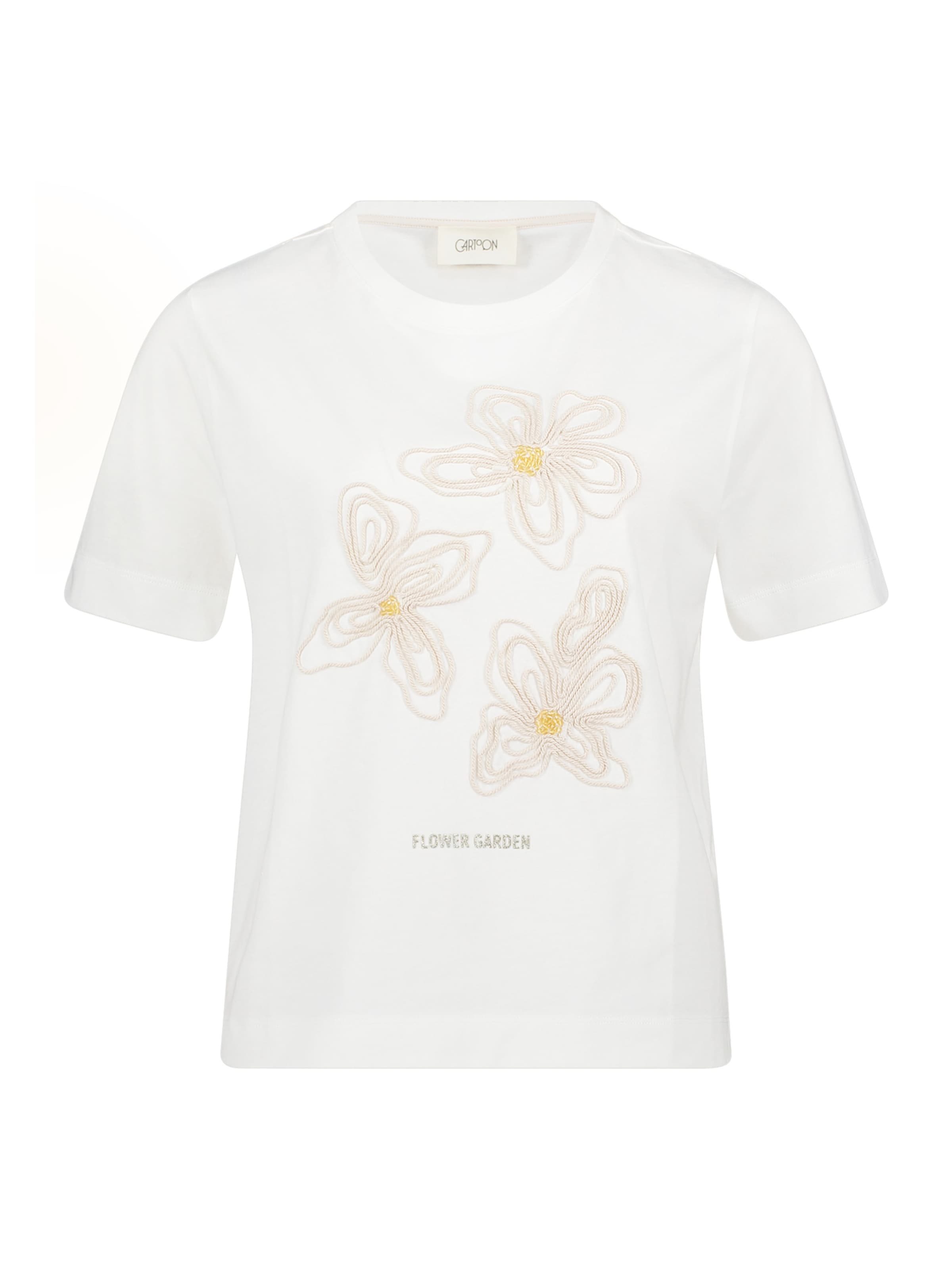 Cartoon Shirt in White: front