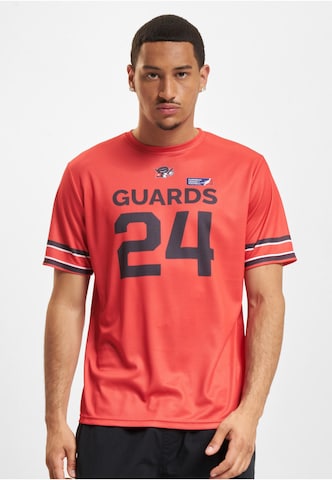 T-Shirt 'DefShop x European League Of Football Helvetic Guards' DEF en rouge : devant
