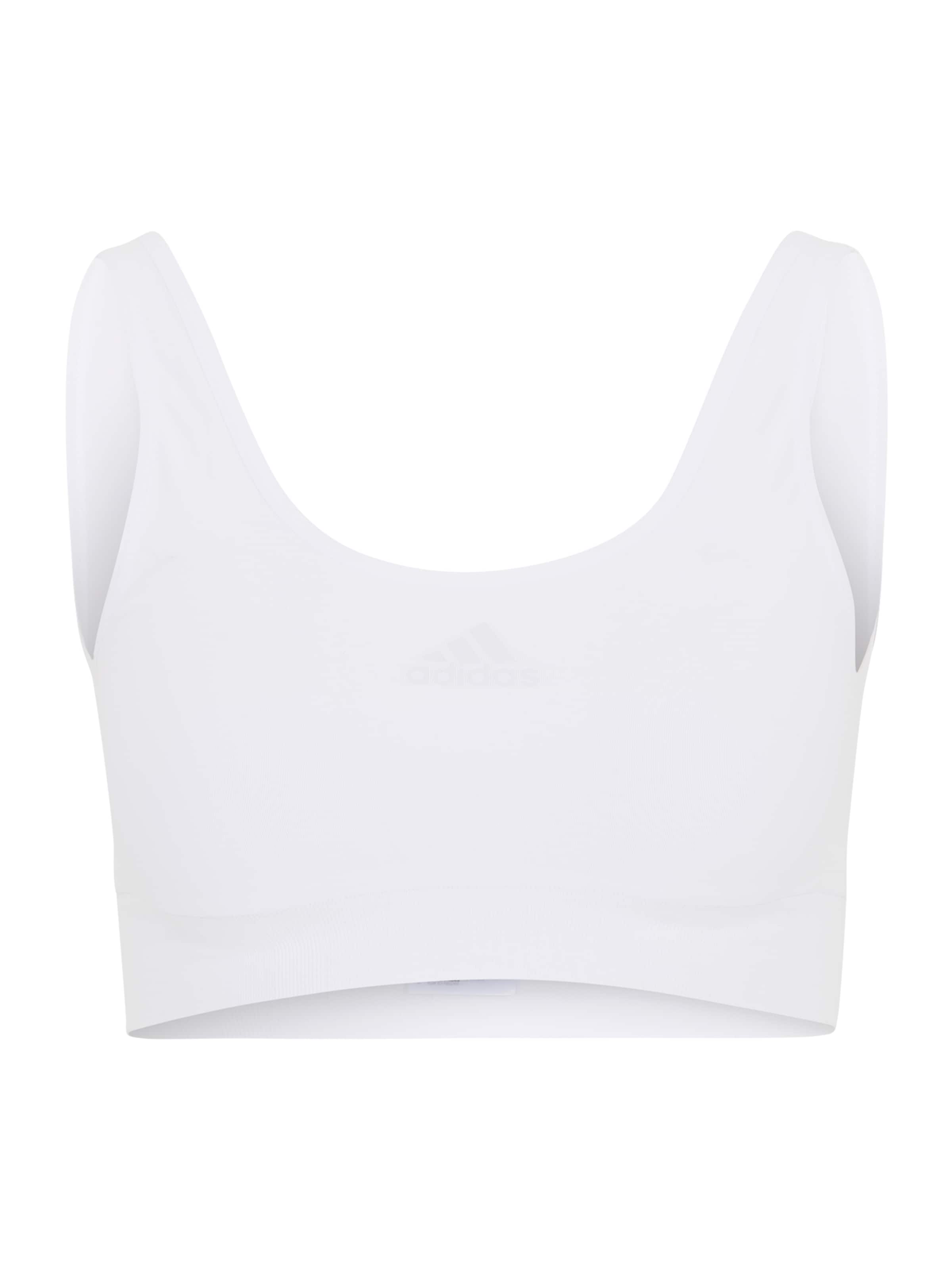 ADIDAS SPORTSWEAR Soutien-gorge de sport en gris / blanc, Vue avec produit