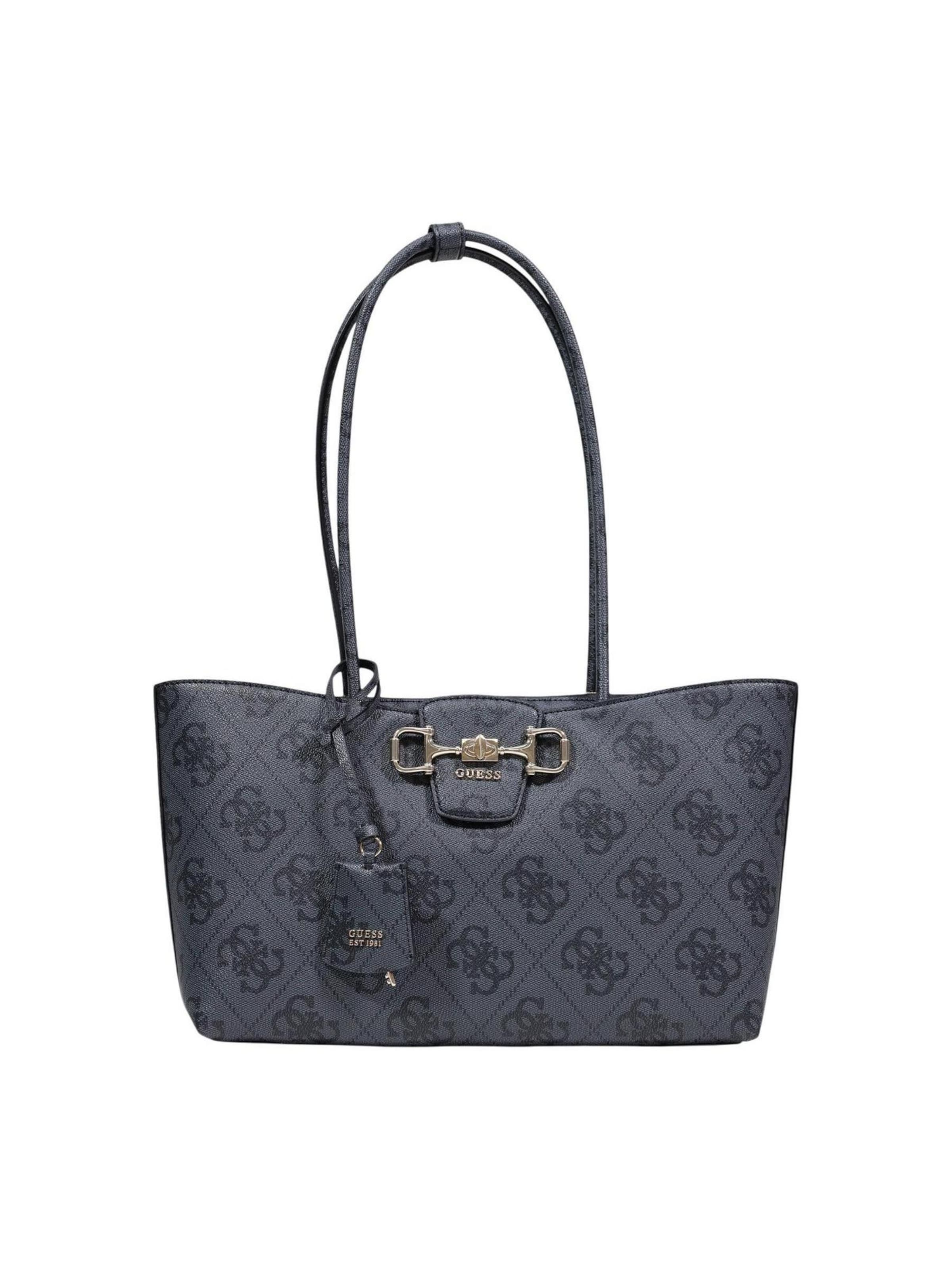 GUESS Schultertasche 'JANIE'‌‌‌‌‌‌‌‌‌‌ in Grau: Vorderseite