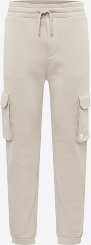 Effilé Pantalon cargo TOM TAILOR DENIM en gris : devant