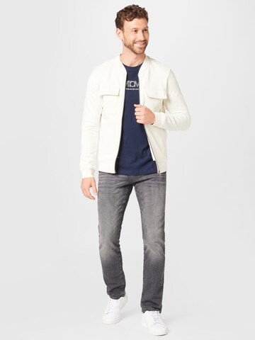 TOM TAILOR DENIM Sweatjacke in Beige