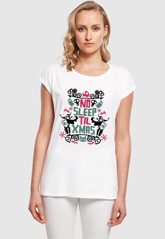 T-shirt 'The Nightmare Before Christmas - No Sleep' ABSOLUTE CULT en blanc : devant