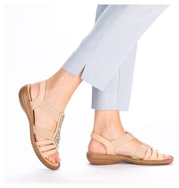 Sandales Rieker en beige : devant