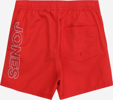 Jack & Jones Junior - Calções de banho 'FIJI' em vermelho