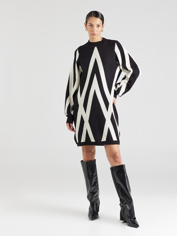 Esqualo Knitted dress 'Intarsia' in Beige: front