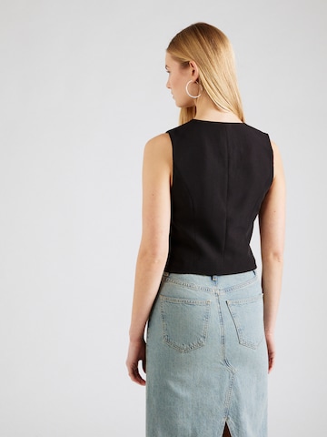 PIECES Gilet 'BOXXY' in Zwart