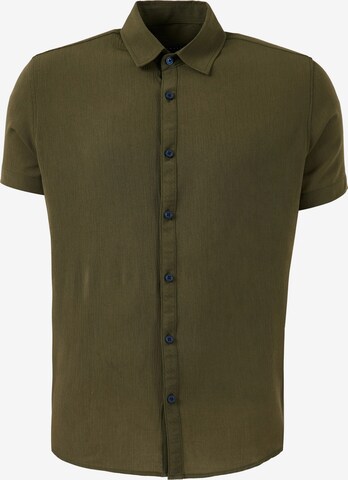 Buratti Regular fit Button Up Shirt in Green: front