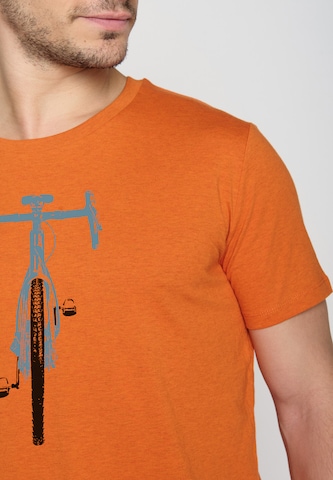 GREENBOMB Shirt 'Bike Front Stamp' in Oranje