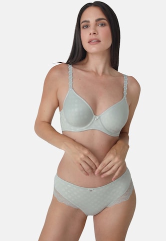 sassa T-Shirt BH 'Dot & Blossom' in Grün