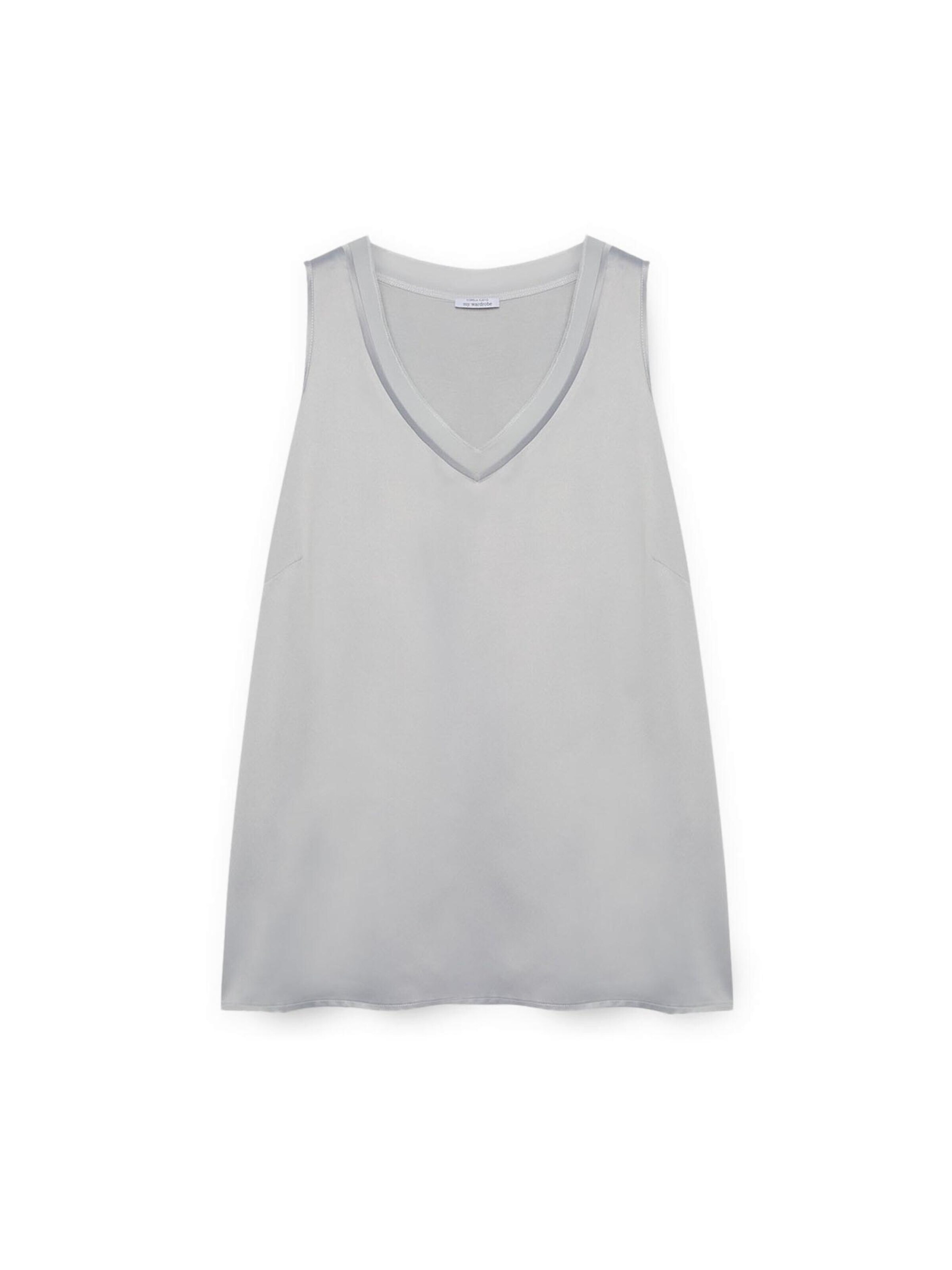 Fiorella Rubino Top in Grijs: voorkant
