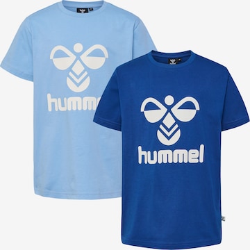 T-Shirt fonctionnel 'Thres' Hummel en bleu : devant