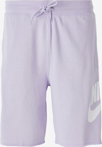 Nike Sportswear Штаны 'CLUB ALUMNI' в Лиловый: спереди