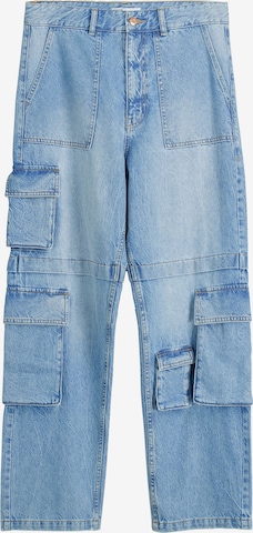 Loosefit Jeans cargo di Bershka in blu: frontale
