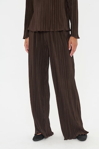 Wide Leg Pantalon 'ZuniSZ' SAINT TROPEZ en marron : devant