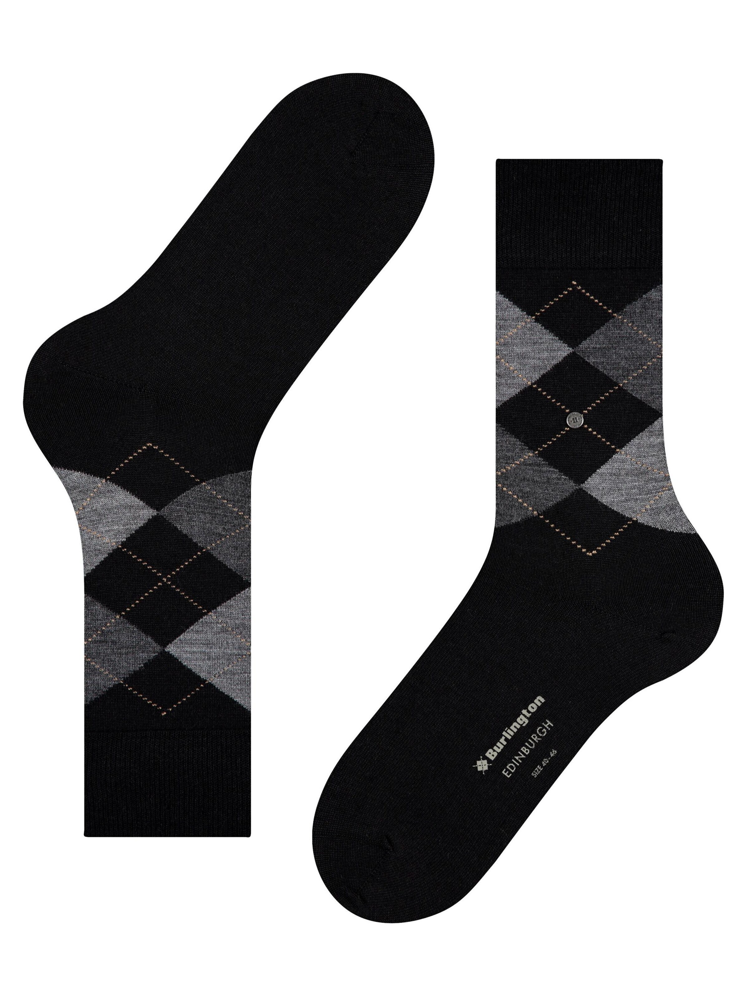 BURLINGTON Socken 'Edinburgh'‌‌‌ in Schwarz