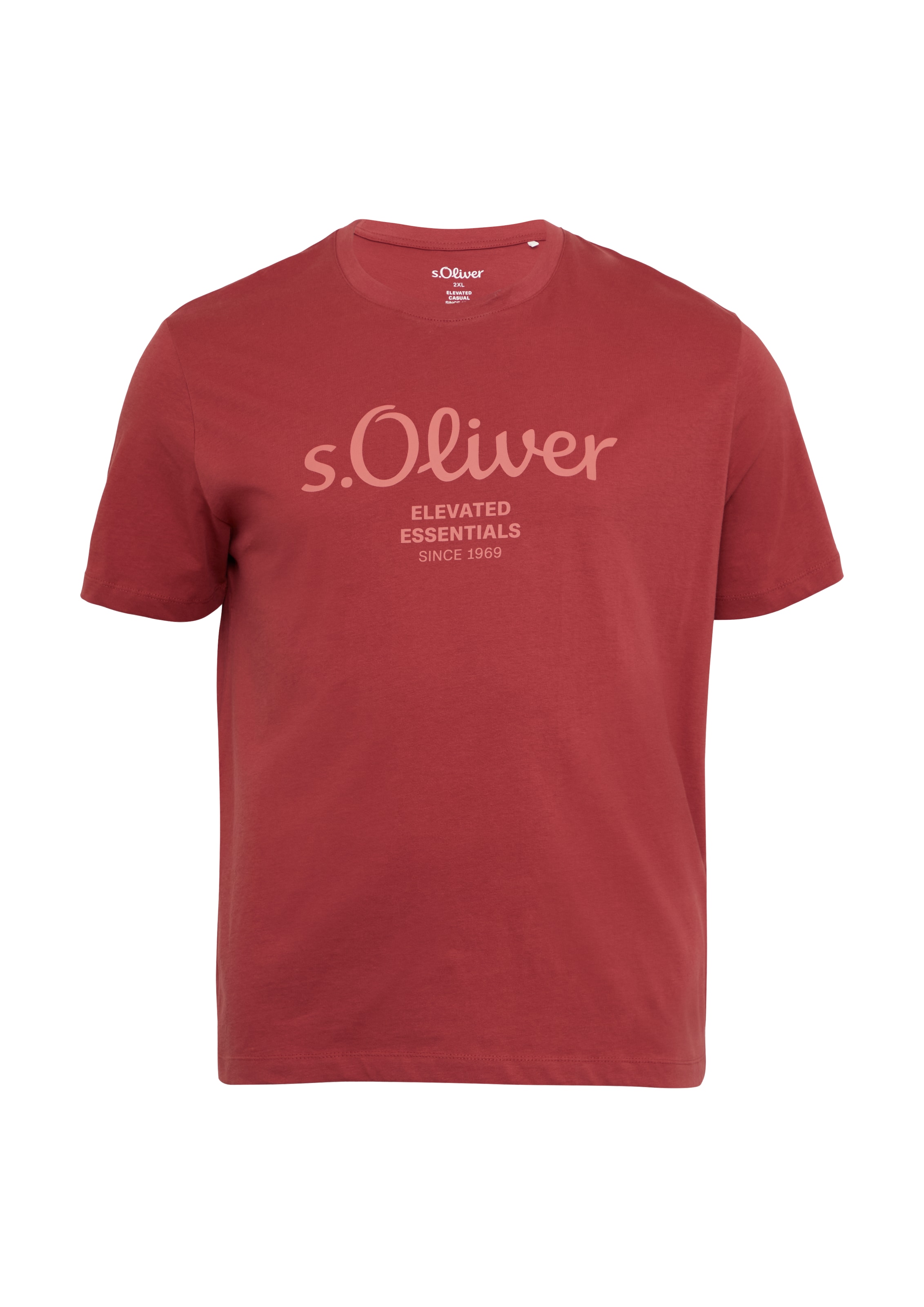 s.Oliver Men Big Sizes T-Shirt in Rot: Vorderseite