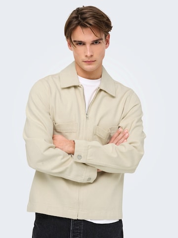 smėlio Only & Sons Demisezoninė striukė 'ONSCasse'