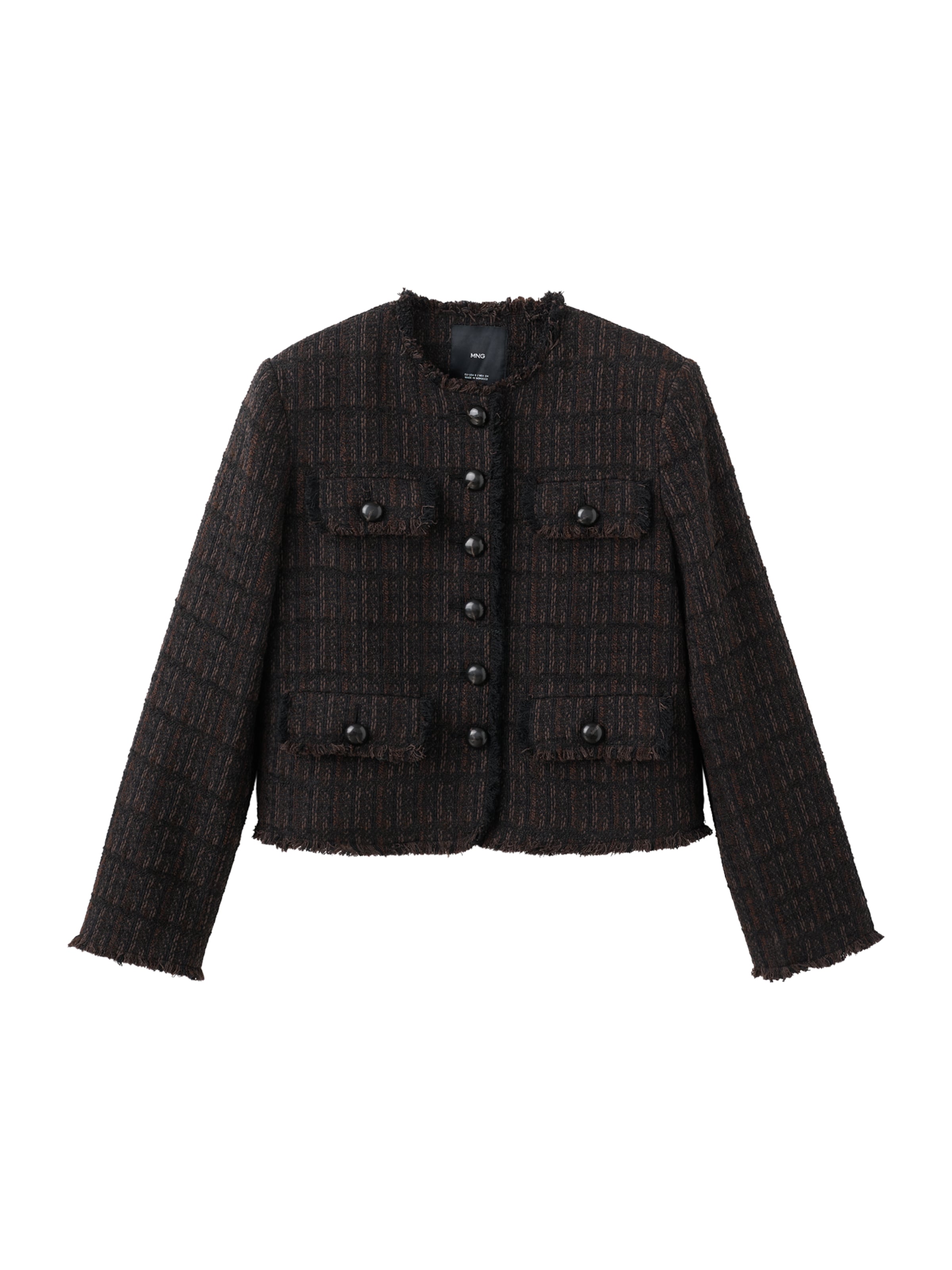 MANGO Jacke 'MONACO' in Braun: Vorderseite