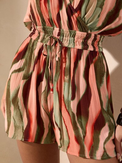 Lipsy Jumpsuit in S in de kleur Olijfgroen / Kiwi / Abrikoos / Bordeaux, Productweergave