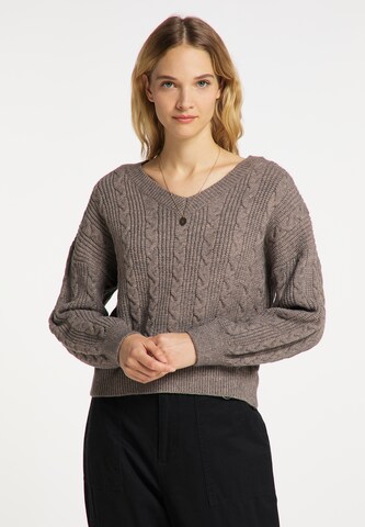 Pull-over DreiMaster Vintage en marron : devant