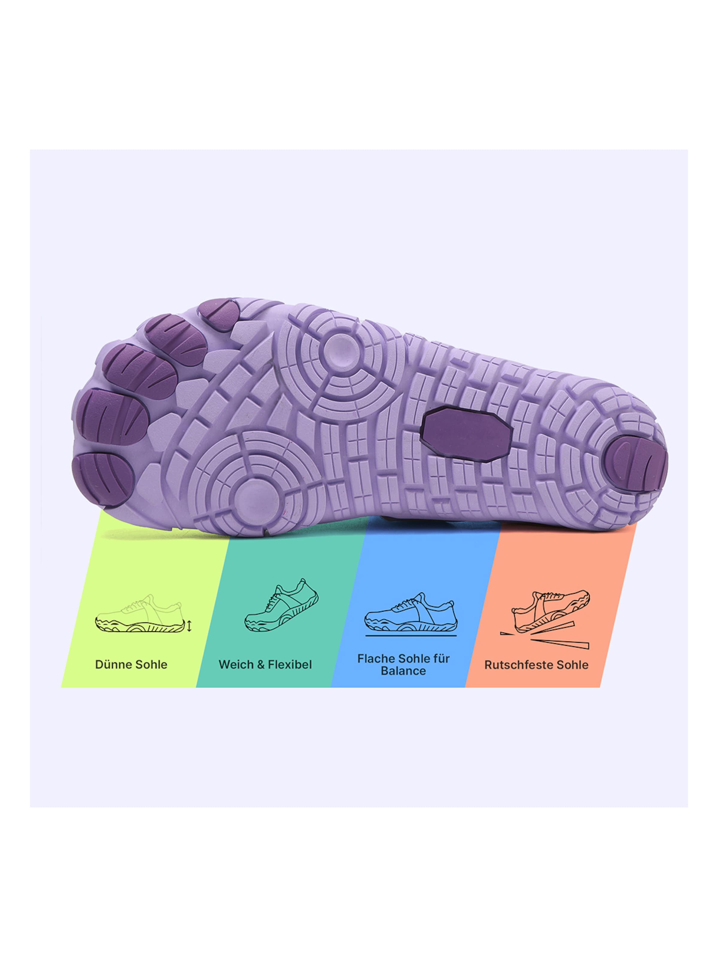 DOTALES Sneakers 'DOTALES - AirStep Barfußschuhe' in Purple