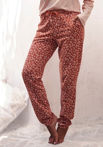 VIVANCE Pyjamahose ' Dreams ' in Braun