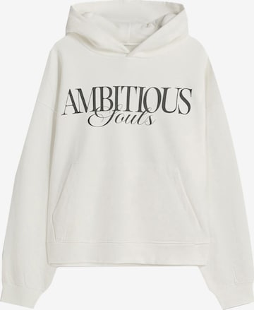 Bershka Sweatshirt in Weiß: Vorderseite
