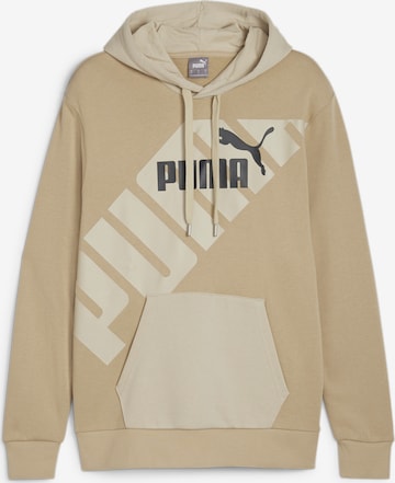 PUMA Sportsweatshirt 'POWER' in Beige: predná strana