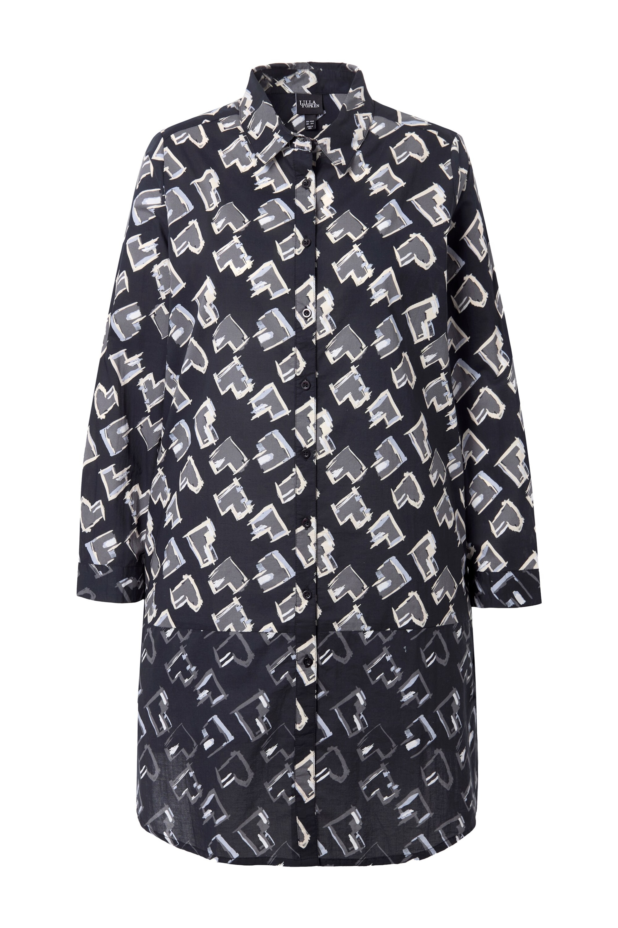 Ulla Popken Bluse in Schwarz: Vorderseite