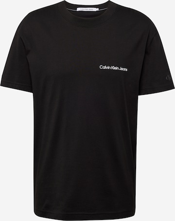 T-Shirt 'Institutional' Calvin Klein Jeans en noir : devant