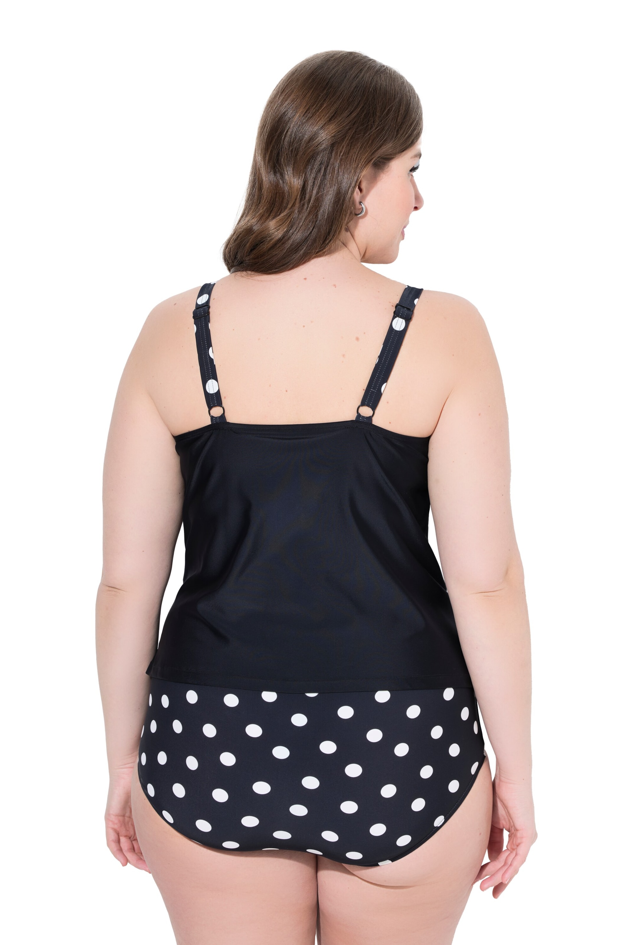 Ulla Popken T-shirt Bikinitop in Zwart