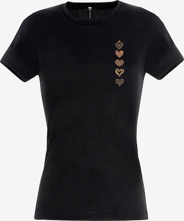 RMK Shirt 'Corazón' in Black: front