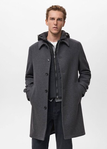 MANGO MAN Between-Seasons Coat 'Stan' in Grey: front