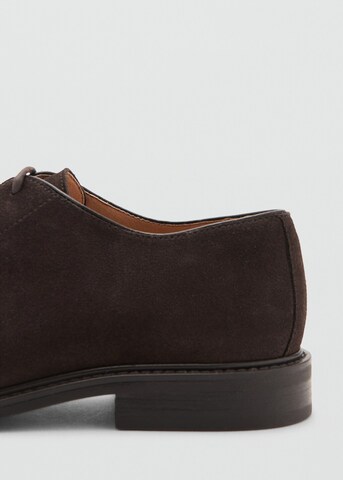 MANGO MAN Lace-Up Shoes 'Bordon' in Brown