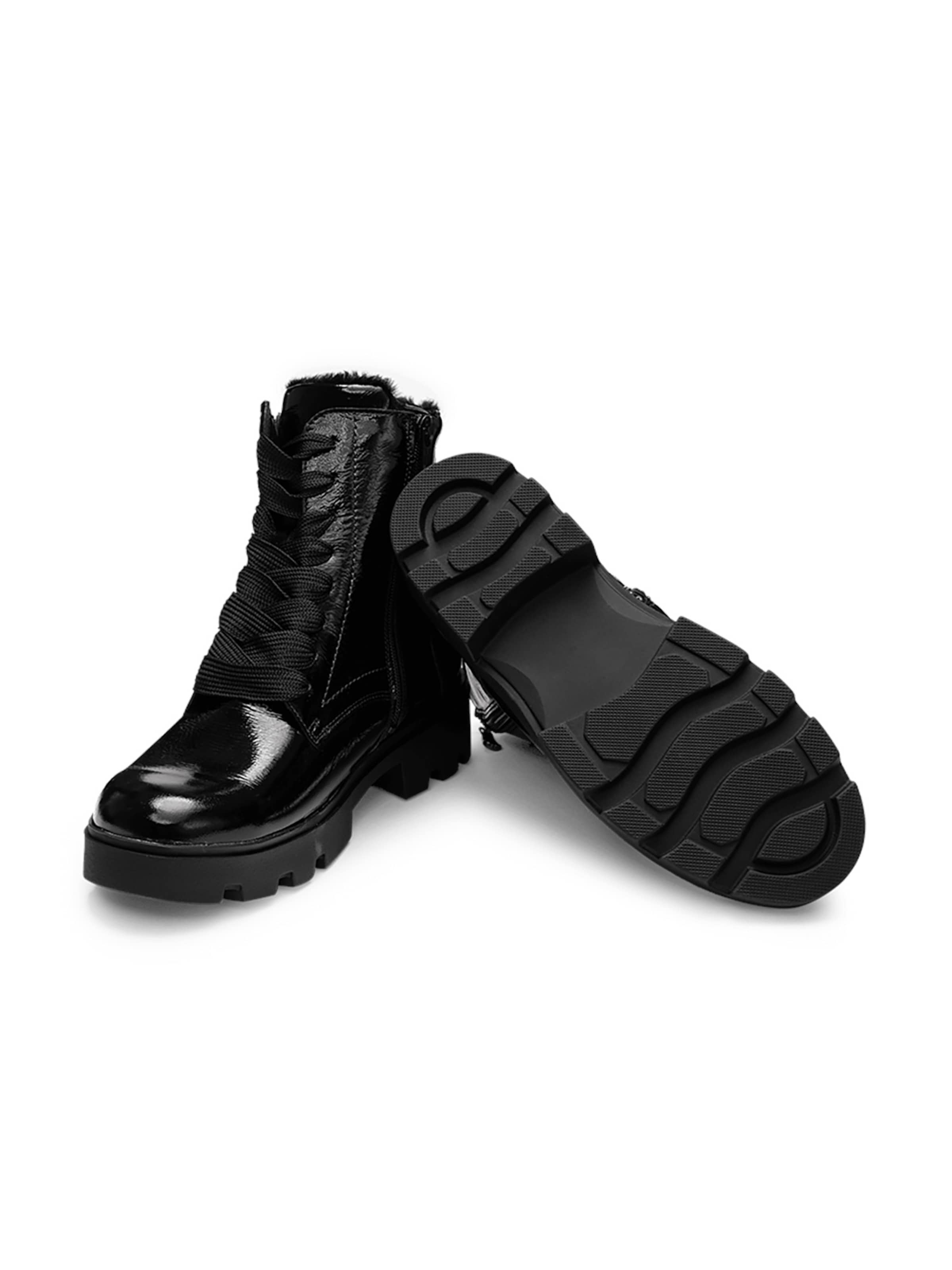 VITAFORM Schnürstiefelette in Schwarz