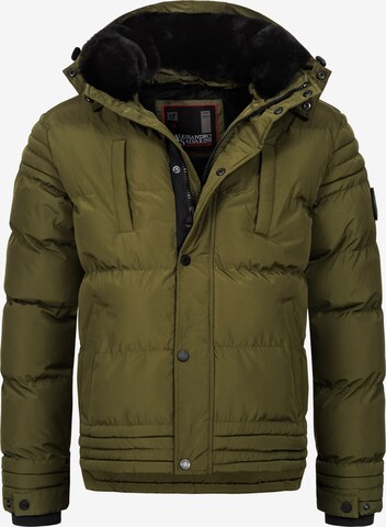 Alessandro Salvarini Winter Jacket 'Fabiano' in Green: front