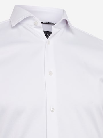 BOSS Black - Ajuste estrecho Camisa de negocios 'HANK' en blanco