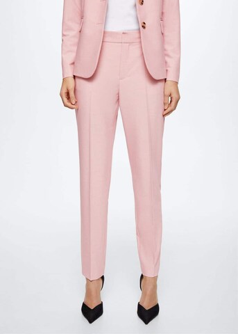 MANGO Loose fit Pleated Pants 'borevi' in Pink: front