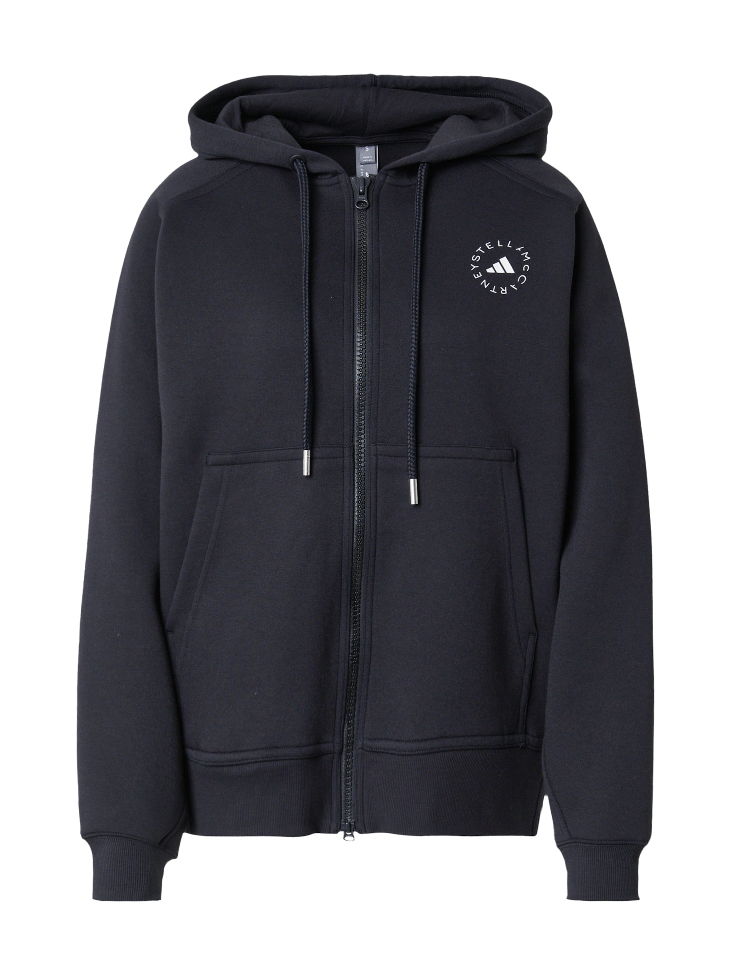 ADIDAS BY STELLA MCCARTNEY Sportief sweatvest 'Full-Zip' in Zwart: voorkant