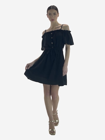 Elara Kleid in Schwarz: Vorderseite