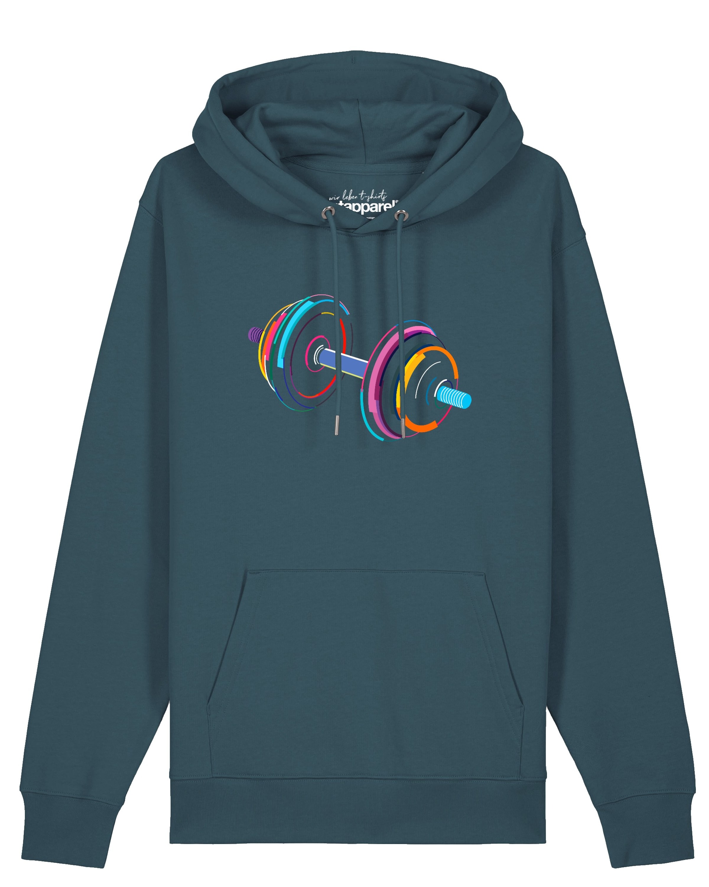 Sweat-shirt '80s Hantel' Watapparel en vert : devant