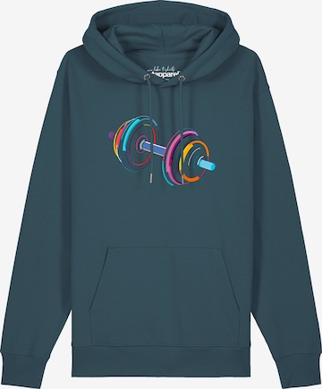 Sweat-shirt '80s Hantel' Watapparel en vert : devant