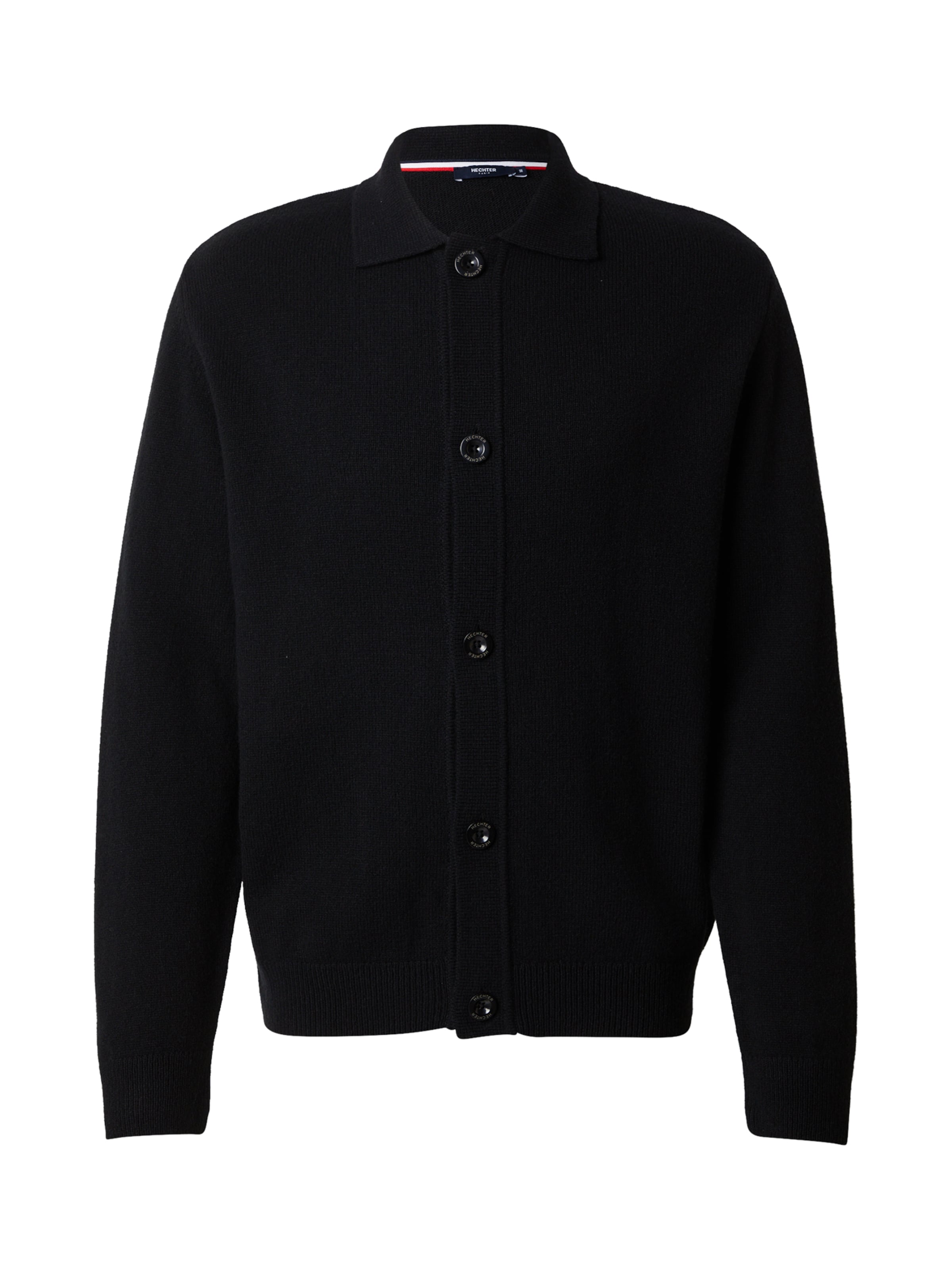 HECHTER PARIS - Casaco de malha em preto: frente