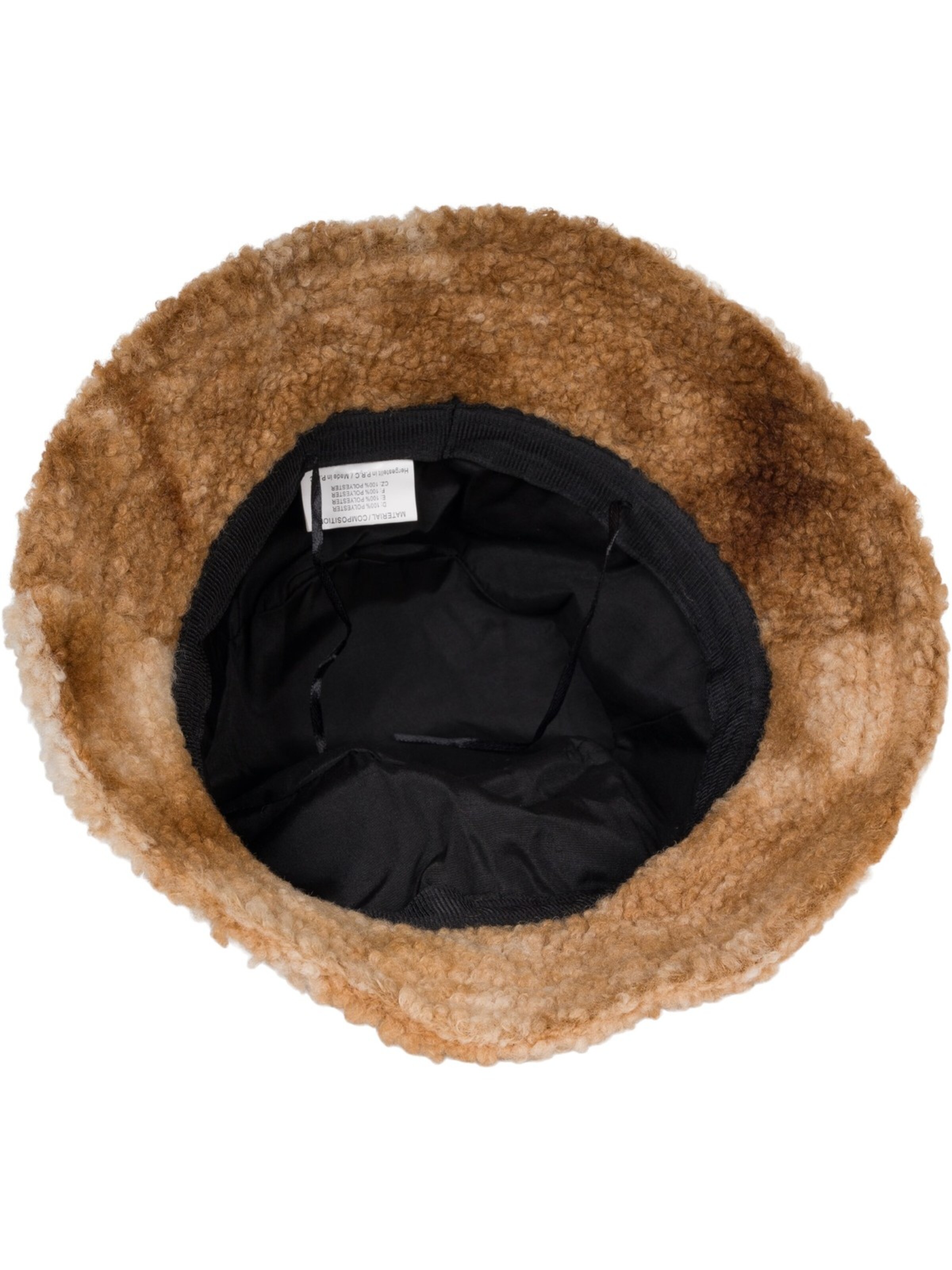 styleBREAKER Hat 'Teddyfell Fischerhut Ombré' in Brown