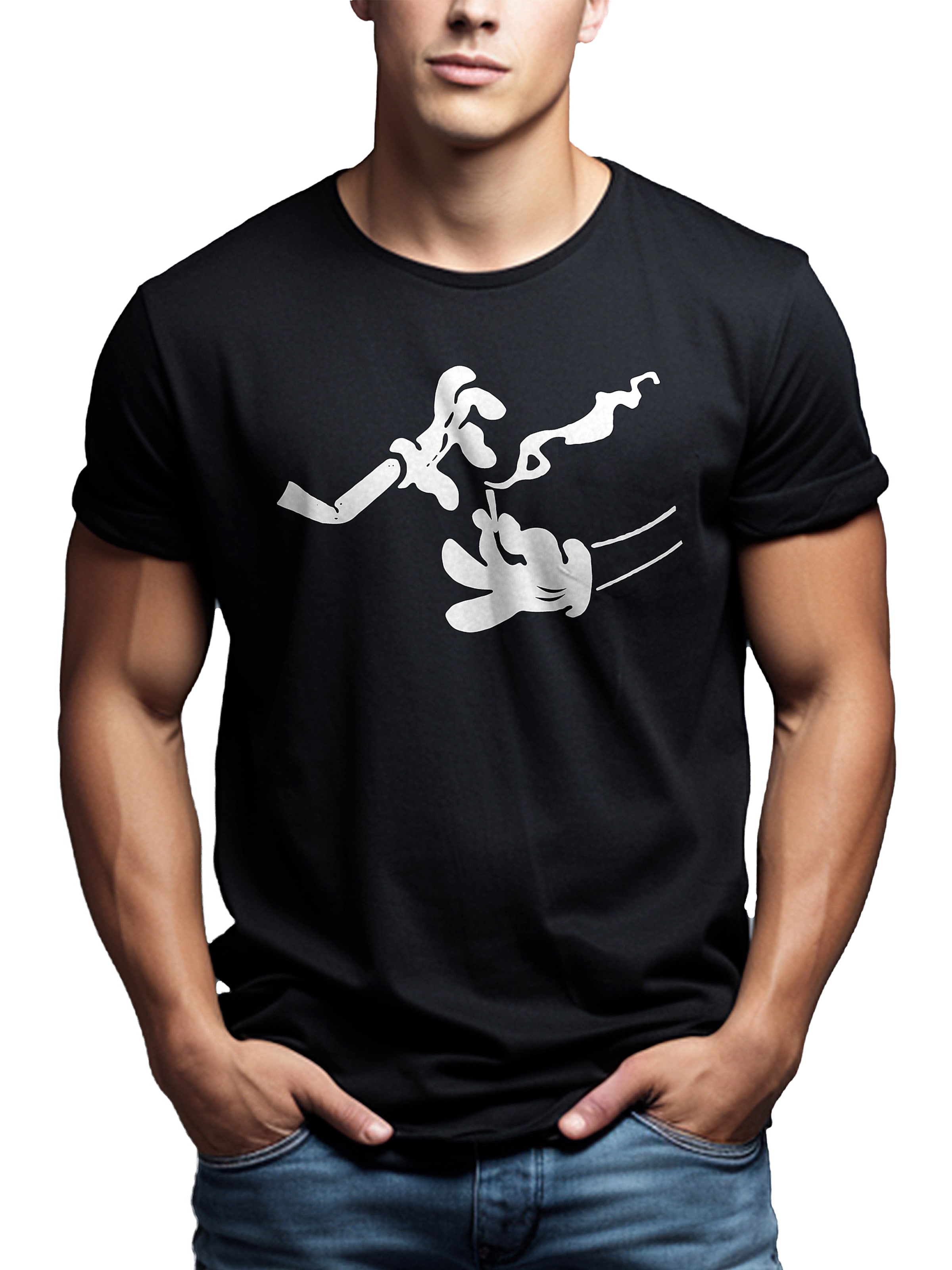 MAKAYA Shirt 'Splif'‌‌‌‌‌‌‌ in Schwarz