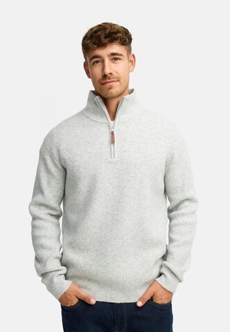 INDICODE JEANS Trui 'INPeace' in Grijs: voorkant
