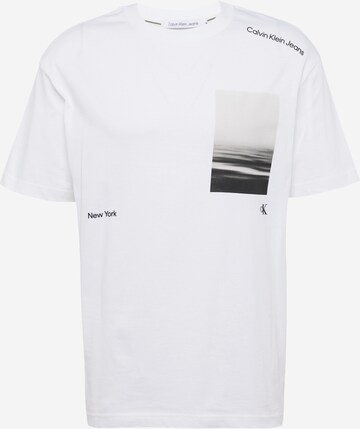 T-shirt 'SERENITY' Calvin Klein Jeans en blanc : devant