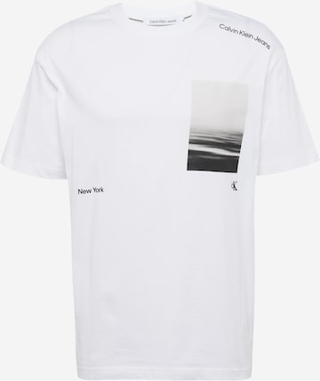 T-shirt 'SERENITY' Calvin Klein Jeans en blanc : devant