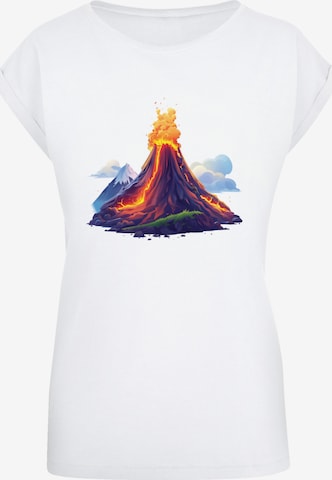 F4NT4STIC Shirt 'Vulkanausbruch' in Wit: voorkant